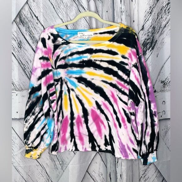 Vintage Havana Tie-Dye Sweatshirt Balloons Sleeves M - Picture 1 of 5